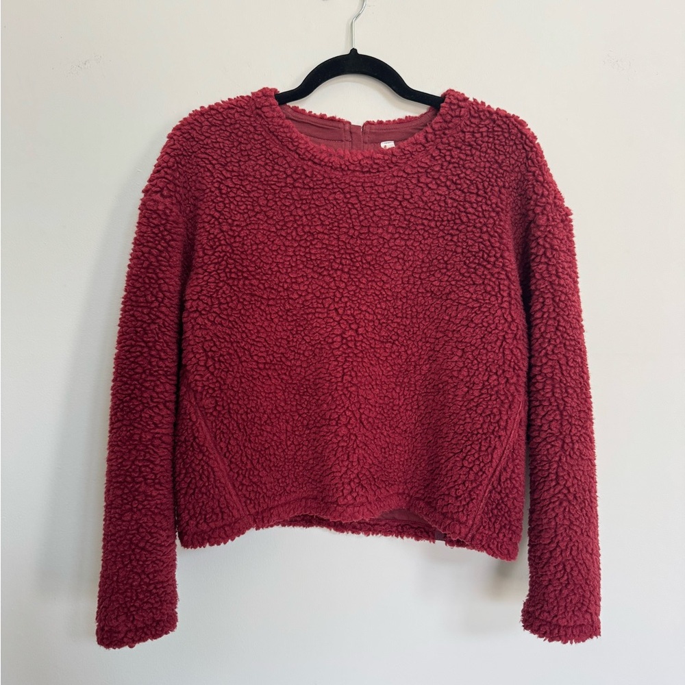 Lululemon Red Sherpa Sweater Women's size 4